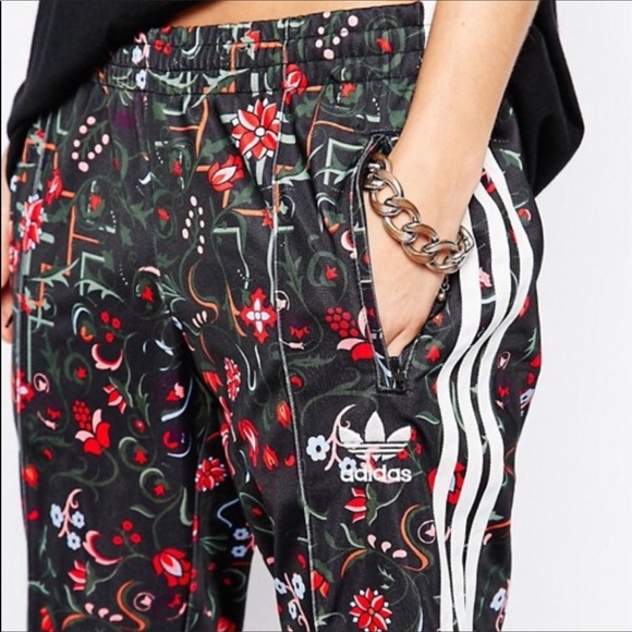 adidas flower track pants